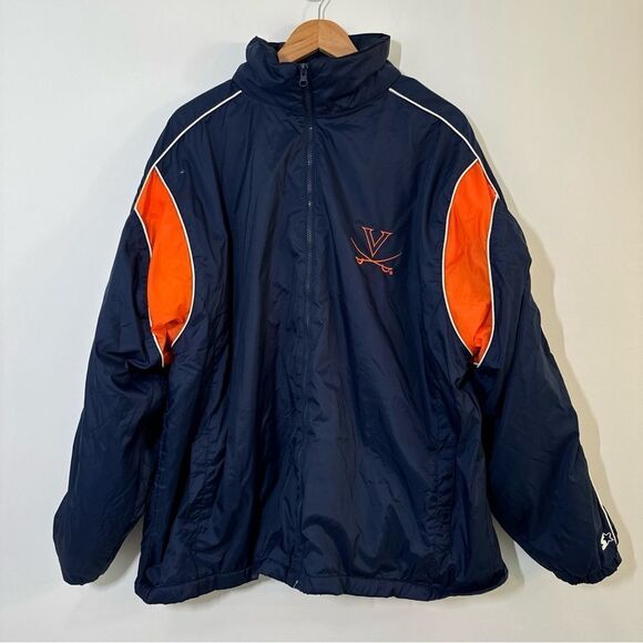 Vintage Starter Windbreaker Jacket UVA Cavaliers University of Virginia Full Zip - Picture 2 of 10